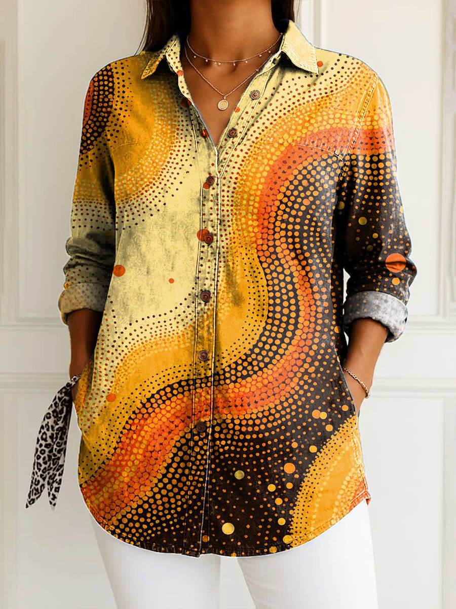 "Astrid | Gepunktetes Wellenhemd