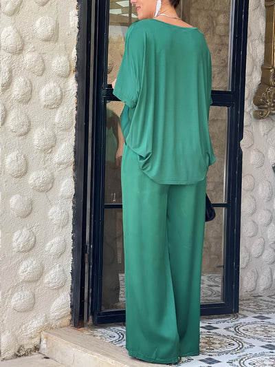 Ashlee - Elegantes Zweiteiliges Satz Mit Kurzen Ärmeln