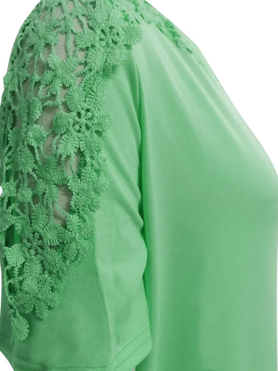 Ancuta – Elegantes Sommer Kurzarm T Hemd Mit Spitze