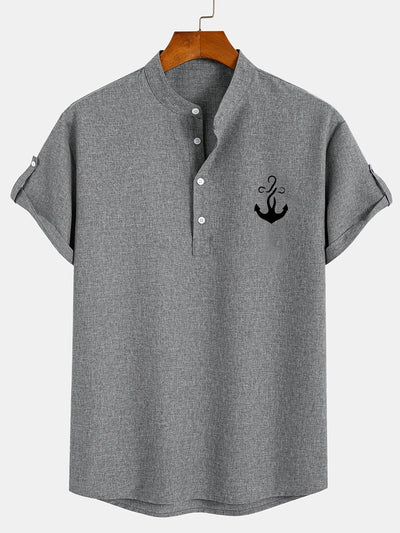 Elliott – Elegantes Kurzarm Hemd Mit Stehkragen