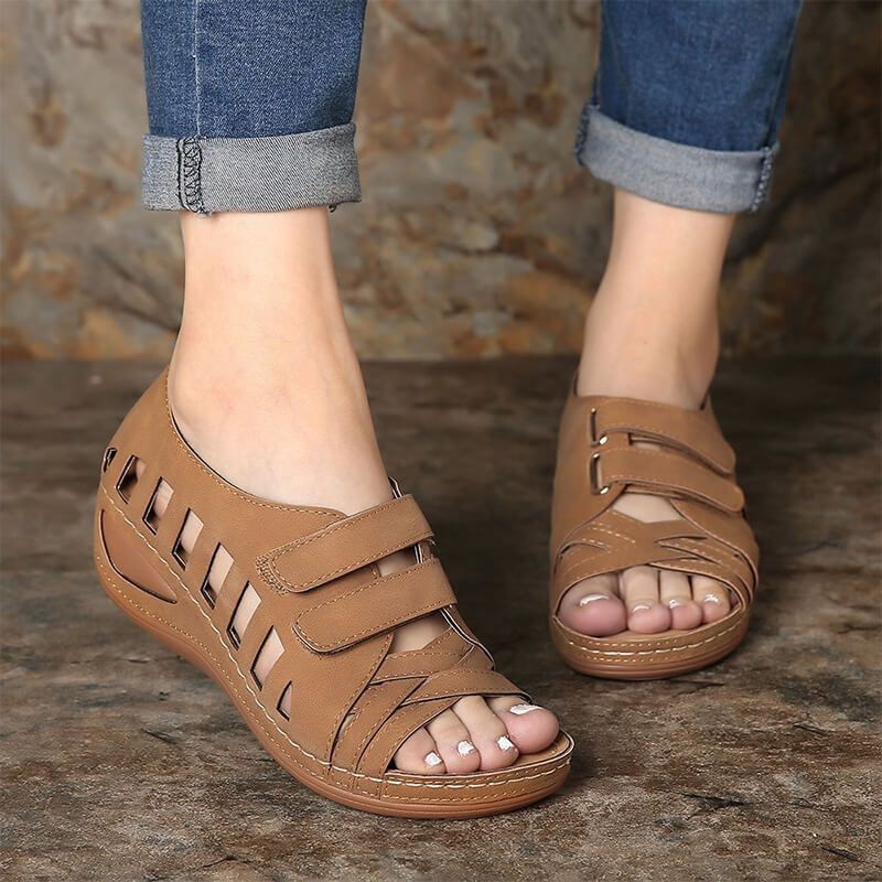 Emily – Sommer Damen Sandalen Wedge Sandalen Casual Damen Schuhe Plattform Sandalias Übergröße Offene Schuhe Übergröße