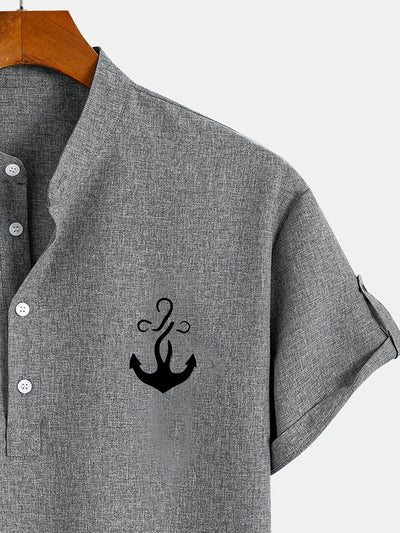 Elliott – Elegantes Kurzarm Hemd Mit Stehkragen