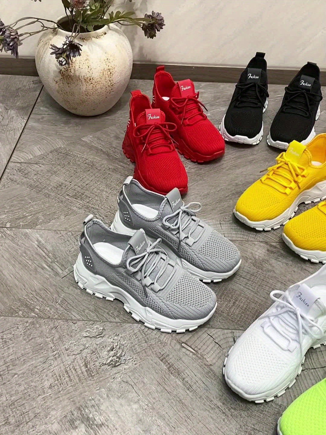 Lou Bequeme Atmungsaktive Knit Sneakers für Damen