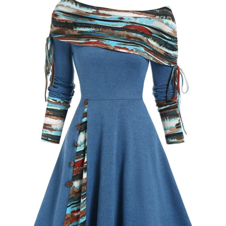 Harriet – Elegantes Ein-Schulter-Kleid mit langen Ärmeln für Damen