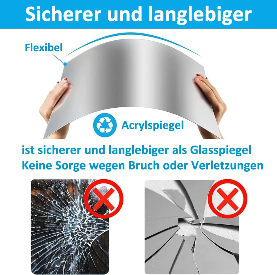 Ultra-flexibler Spiegel™ - Sicher und bruchsicher