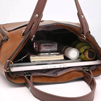 Damen Schultertasche aus Vintage-Leder