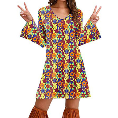 Susan – Hippie Kleid mit Druck