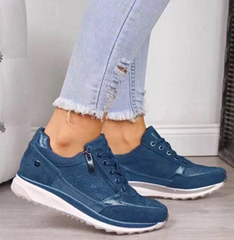 Damen Sneaker Freizeit Komfort Flache Turnschuhe Atmungsaktiv