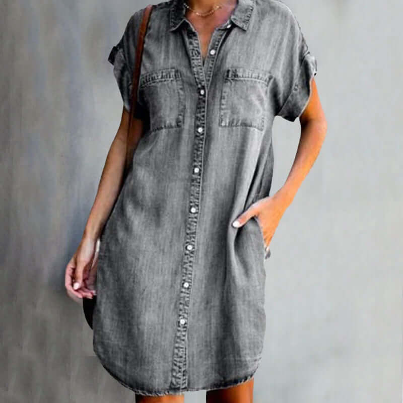 Xenia | Weiche Denim-Kleid