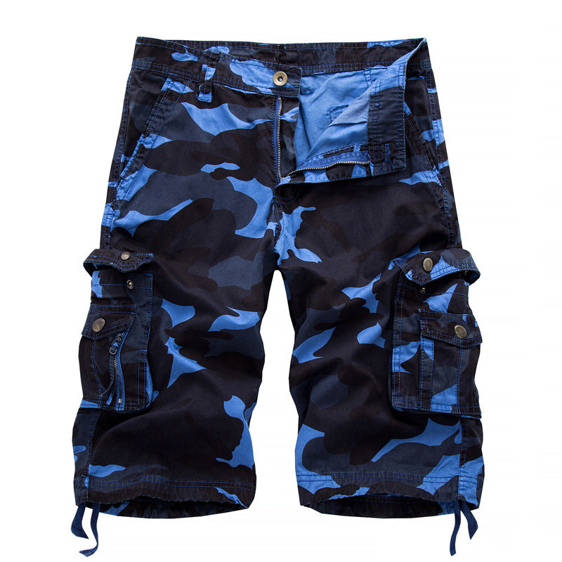 Denis – Cargoshorts mit Camouflage-Druck in Kniehöhe