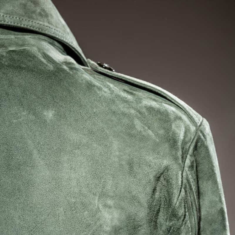 Marko | Revers Zipper Wildleder Jacke