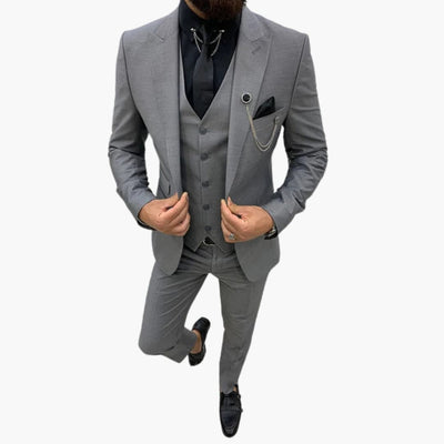 Slim Fit Anzug Set - Herrenanzug 3-teilig für Abendmode