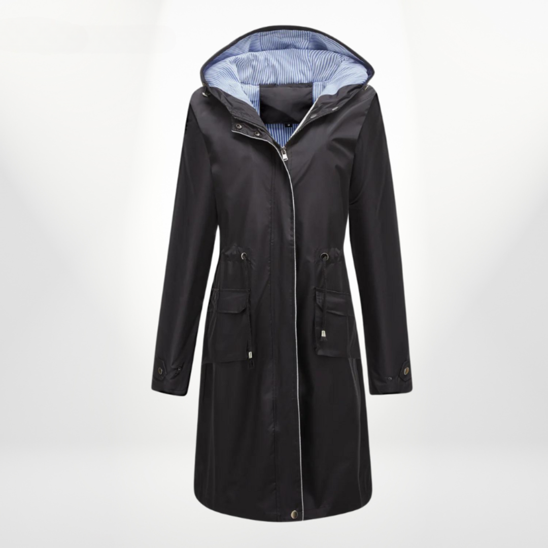 Wasserdichter Trenchcoat Damen Mit Kapuze | Lang Leicht