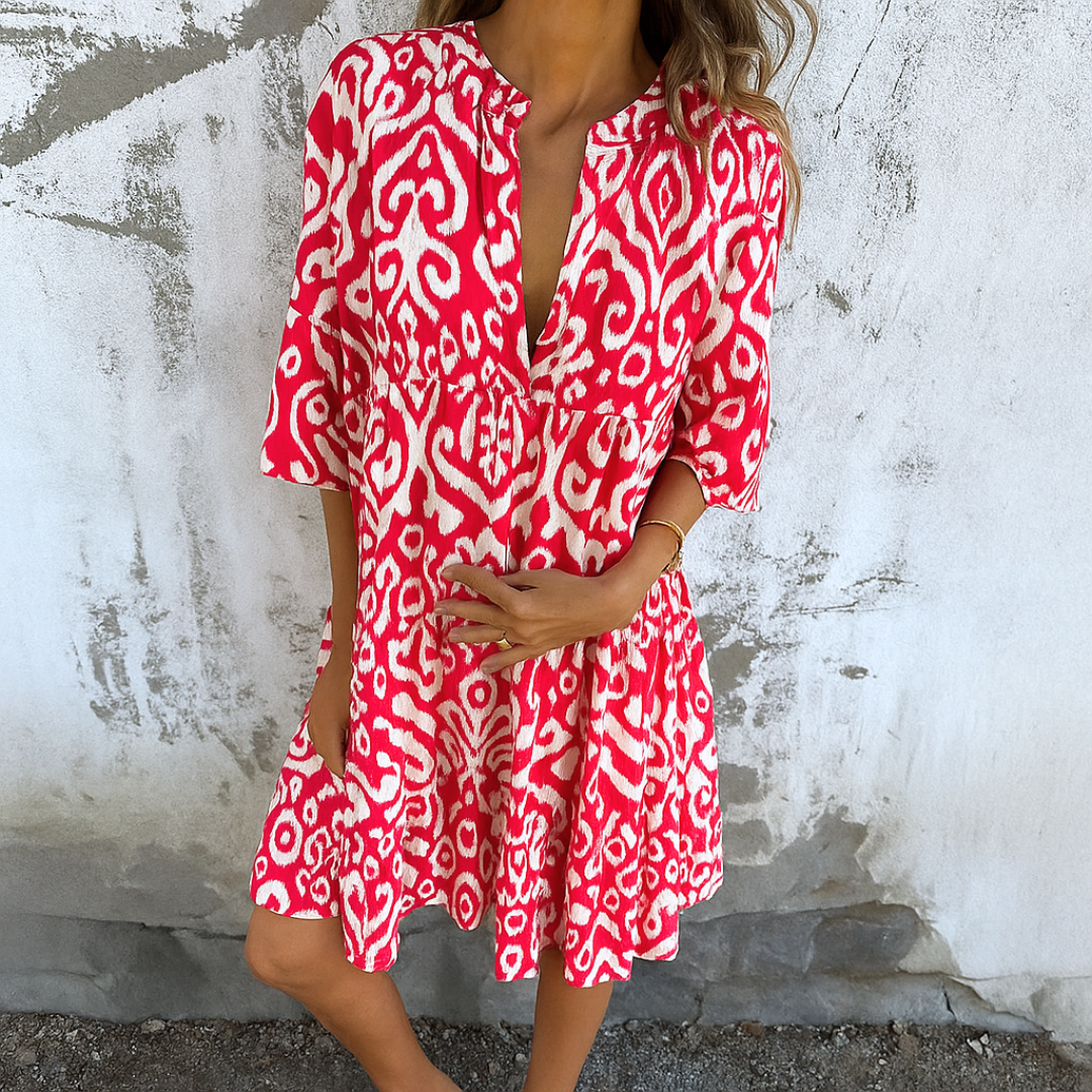 Shaffer – Elegantes Kleid Mit V-Ausschnitt