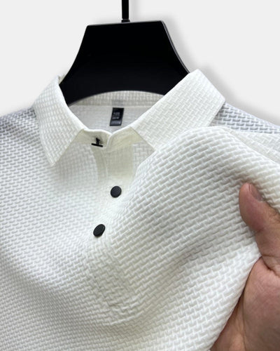 Herren Atmungsaktives Texturiertes Polo Hemd | Kurzarm