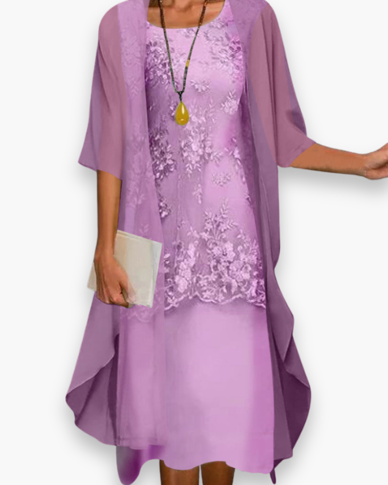 Damen Elegantes Zweiteiliges Kleid | Sommerkleider