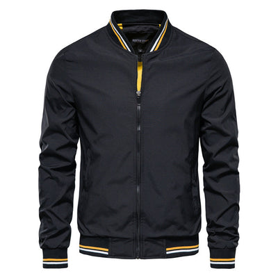 Herren Bomberjacke Casual Sport Streetwear – Stylische Übergangsjacke mit Streifendetails