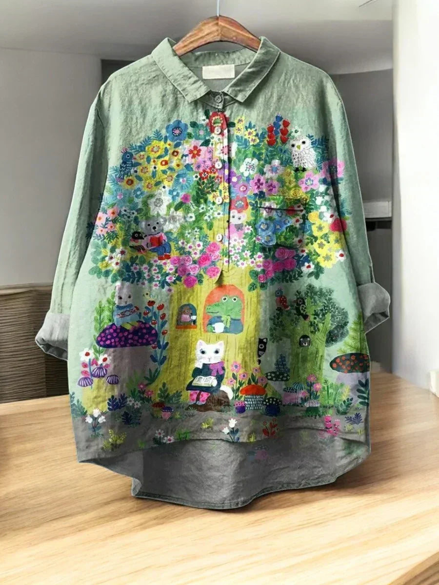 Liliana - Klassische Blusen mit Blumenmuster