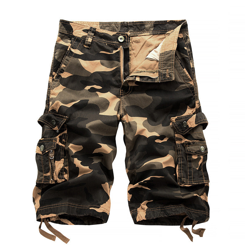 Denis – Cargoshorts mit Camouflage-Druck in Kniehöhe