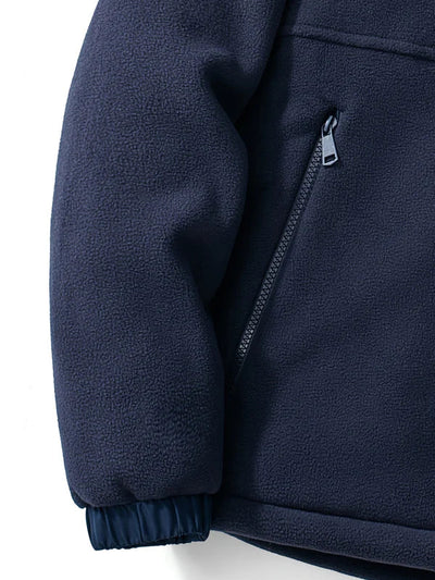 Moderne warme Herrenjacke aus Wolle mit Vliesfutter