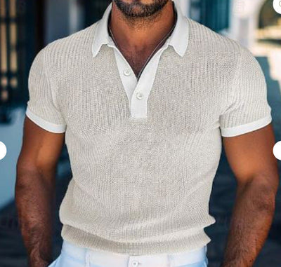 Nicholas – Kurzarm Herren Poloshirt in Mode Weiß