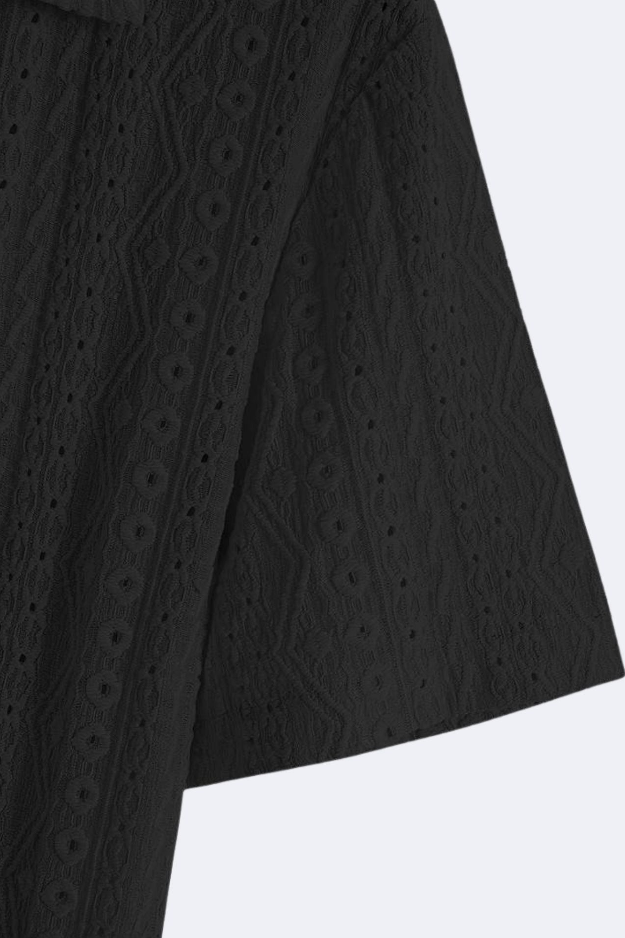 Luftiges Häkelhemd mit Kurzarm