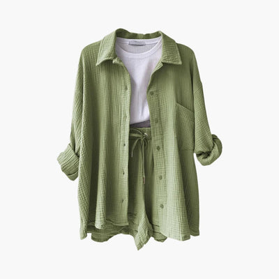 Zweiteiliges Set mit Shorts für Damen - lässiger Sommerlook