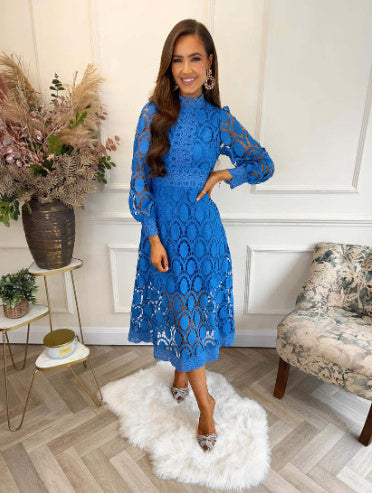 Lydia - Lebhaftes Patchwork Langes Damenkleid