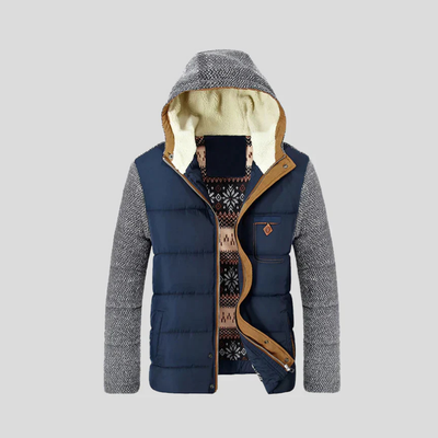 Kurt – Herren-Winterjacke mit gemischtem Texturdesign