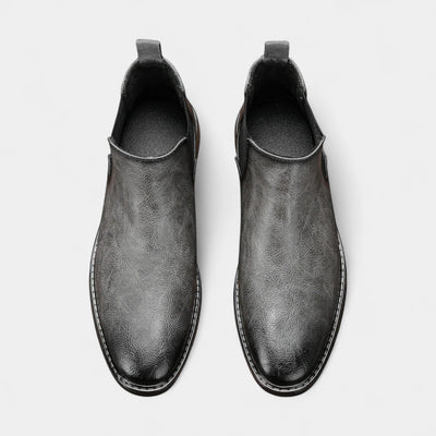 Herren-Chelsea-Boots aus Lederimitat mit Elastikeinsatz