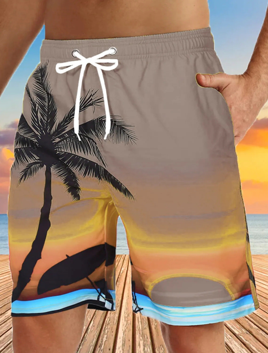 Kris – Herren Sommer Strandhose Schnell trocknend Lockere große Shorts