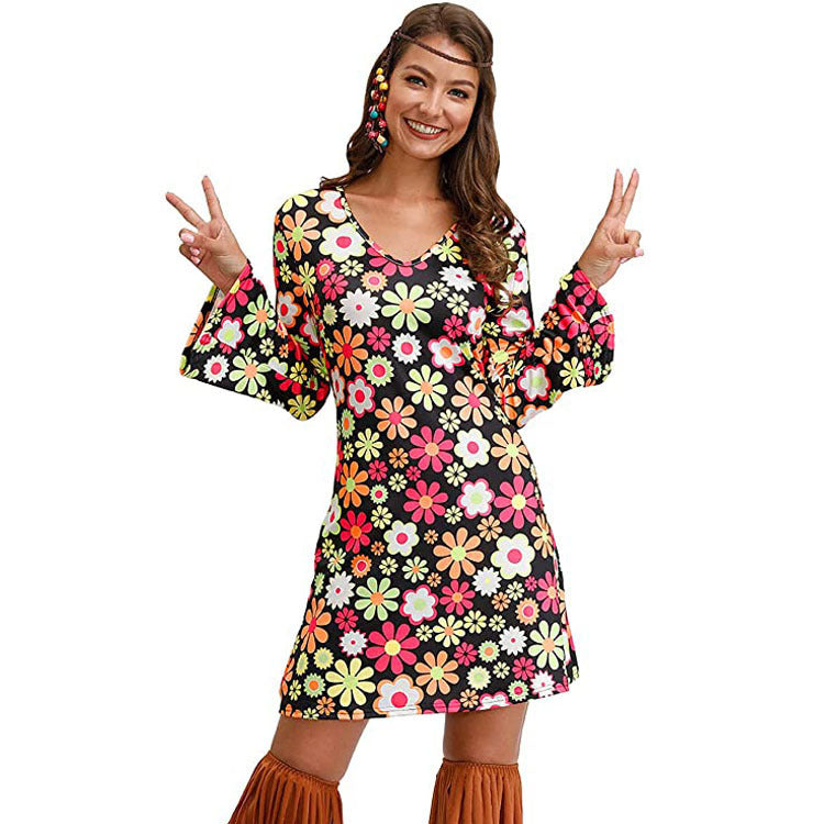 Susan – Hippie Kleid mit Druck