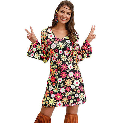 Susan – Hippie Kleid mit Druck