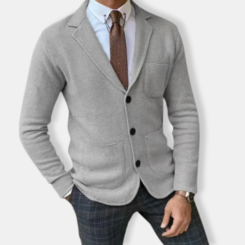 Herren Lässiger Strick Blazer | Schlanke Passform