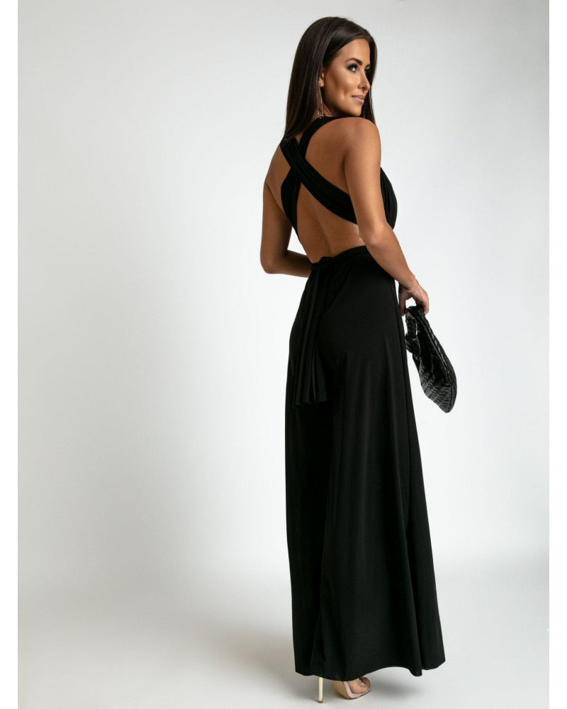 FlairFashion Ärmelloser Jumpsuit mit V-Ausschnitt