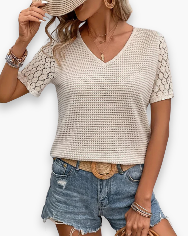 Damen Elegante Häkelbluse | Sommer Blusen