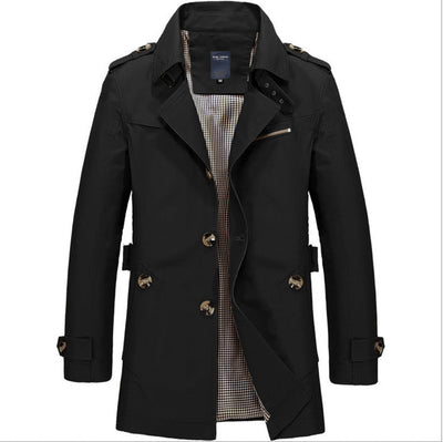 Herren Trenchcoat Modern Fit – Eleganter Mantel für Freizeit und Business