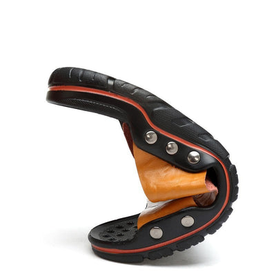 Ricky – Große Herren Slipper aus veganem Leder für den Alltag