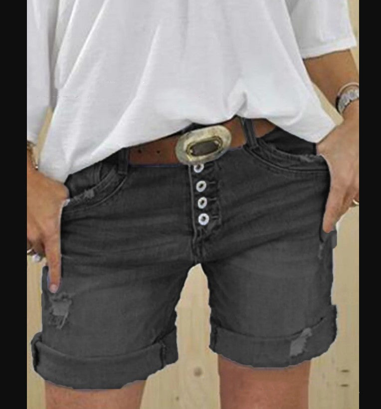 Wilda - Lässige Ripped Denim Shorts