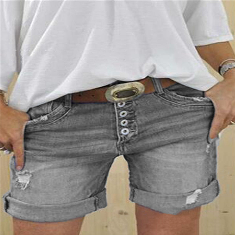 Wilda - Lässige Ripped Denim Shorts