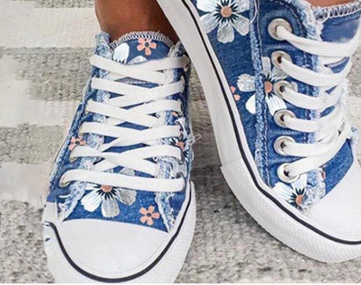 Lily – Einfache Damen-Schuhe aus koreanischem Denim-Canvas