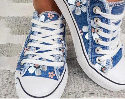 Lily – Einfache Damen-Schuhe aus koreanischem Denim-Canvas