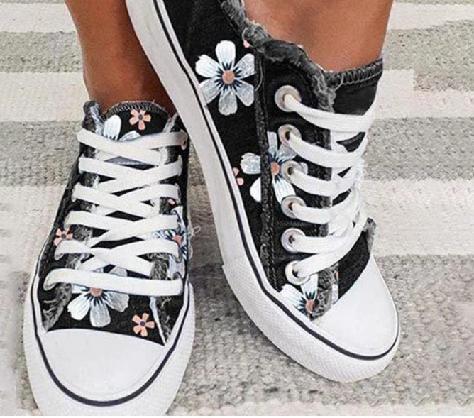 Lily – Einfache Damen-Schuhe aus koreanischem Denim-Canvas