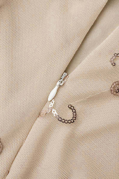 Heidi-Mode | Prominente Elegante Schlichte Pailletten Frenulum V-Ausschnitt Abendkleid Kleider- 4 Farben