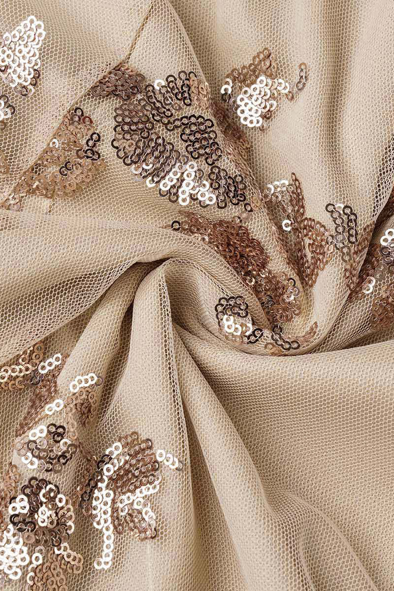 Heidi-Mode | Prominente Elegante Schlichte Pailletten Frenulum V-Ausschnitt Abendkleid Kleider- 4 Farben