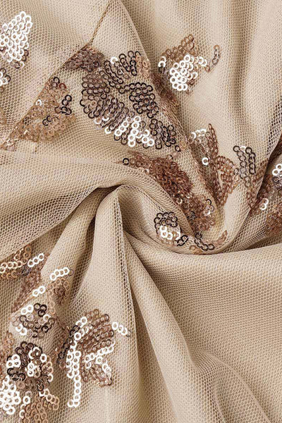 Heidi-Mode | Prominente Elegante Schlichte Pailletten Frenulum V-Ausschnitt Abendkleid Kleider- 4 Farben