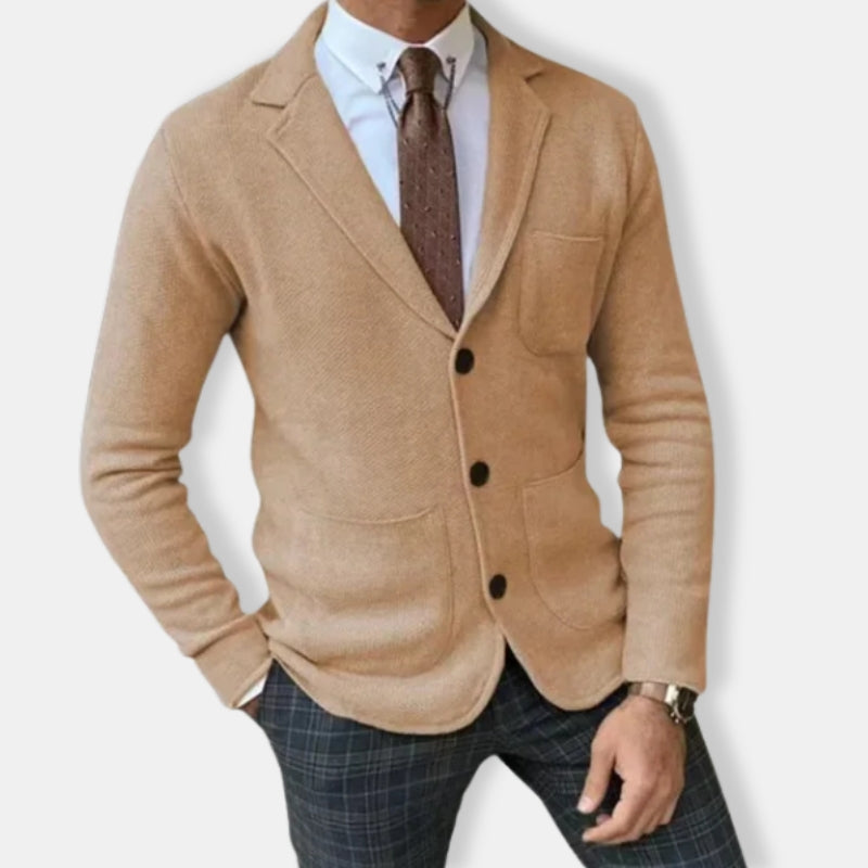 Herren Lässiger Strick Blazer | Schlanke Passform