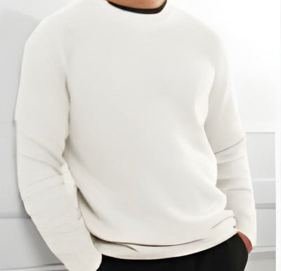 Herren Luxe Stricken Crew Pullover