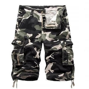 Denis – Cargoshorts mit Camouflage-Druck in Kniehöhe