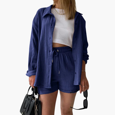 Zweiteiliges Set mit Shorts für Damen - lässiger Sommerlook